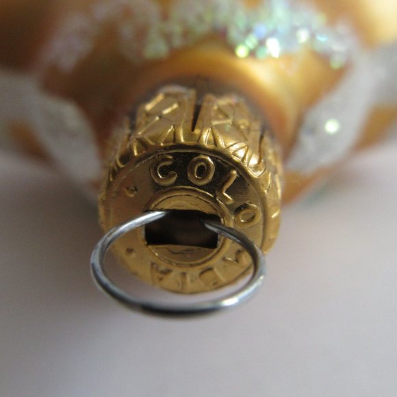 Glass Gingerbread Man Christmas Ornament Columbia Kurt Adler Hand Painted Vtg - Picture 8 of 10